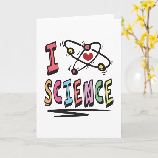 I Liebe Science Karte (Gelbe Blume)