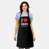I Liebe Science Monogram Black Scientist Schürze (Getragen)