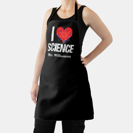 I Liebe Science Monogram Black Scientist Schürze (InSitu)
