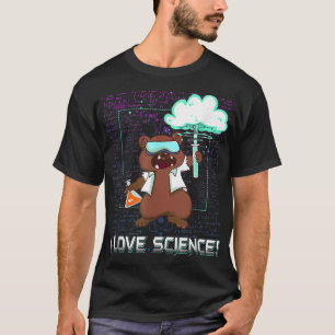 I Liebe Science Nerd Geek Chemistry Scientist Griz T-Shirt