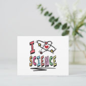 I Liebe Science Postkarte (Stehend Vorderseite)
