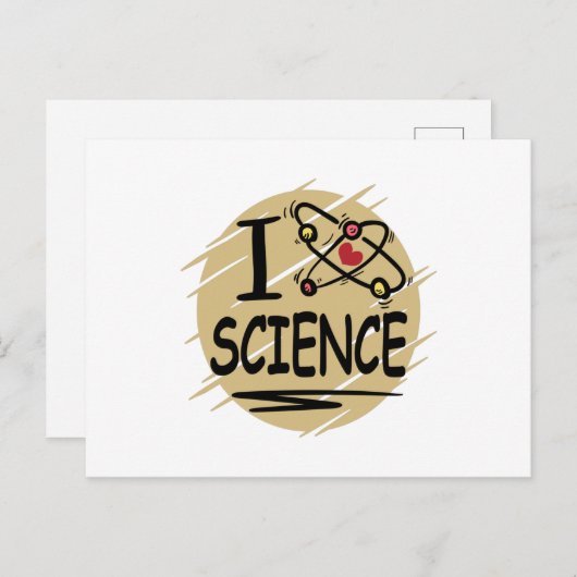 I Liebe Science Postkarte (Vorne/Hinten)
