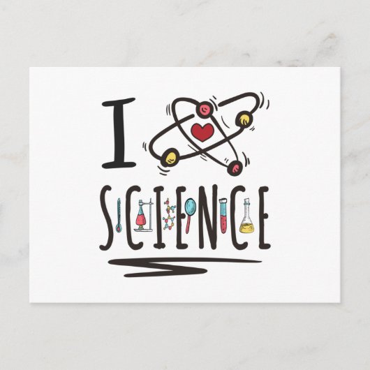 I Liebe Science Postkarte (Vorderseite)