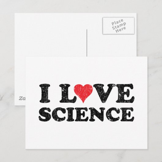 I Liebe Science Postkarte (Vorne/Hinten)