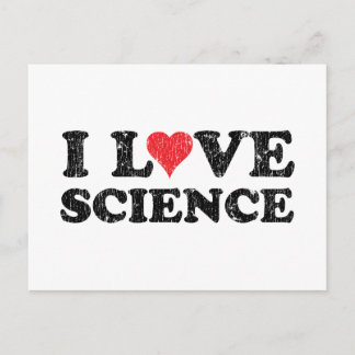 I Liebe Science Postkarte