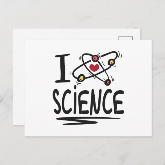 I Liebe Science Postkarte (Vorne/Hinten)