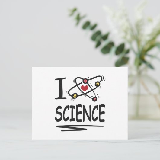 I Liebe Science Postkarte (Stehend Vorderseite)