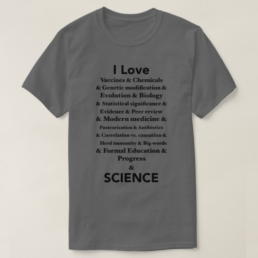 I Liebe Science T-Shirt (Design vorne)