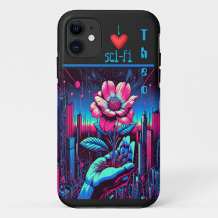"I Liebe SciFi" Zukünftige Blume individuell anpas Case-Mate iPhone Hülle