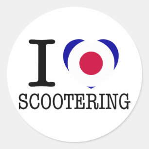 I Liebe Scootering Aufkleber