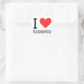 I Liebe Scorpio Quadratischer Aufkleber (Tasche)