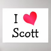 I Liebe Scott Poster (Vorne)