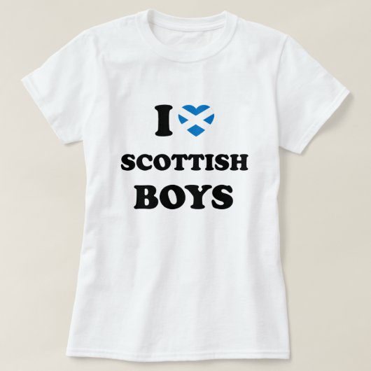 I Liebe Scottish Boys T-Shirt (Design vorne)