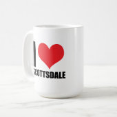 I Liebe Scottsdale Kaffeetasse (Vorderseite Links)