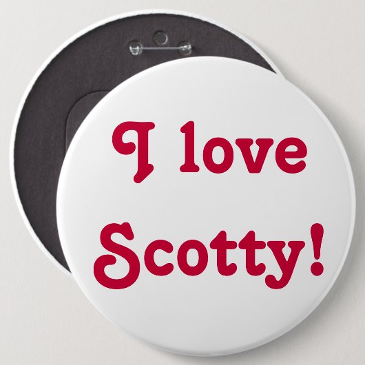 I Liebe Scotty! Button (Vorne & Hinten)