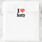 I Liebe Scotty Heart Art Round Sticker (Tasche)