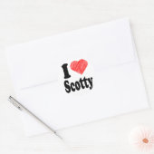 I Liebe Scotty Heart Art Round Sticker (Umschlag)