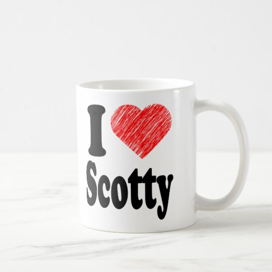 I Liebe Scotty Herz-Kunst-Tasse Kaffeetasse (Rechts)