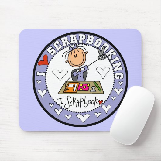 I Liebe Scrapbooking Mousepad (Mit Mouse)