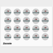 I Liebe Scrapbooking Runder Aufkleber (Blatt)