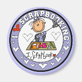 I Liebe Scrapbooking Tshirts und Geschenke Magnet (Vorne)