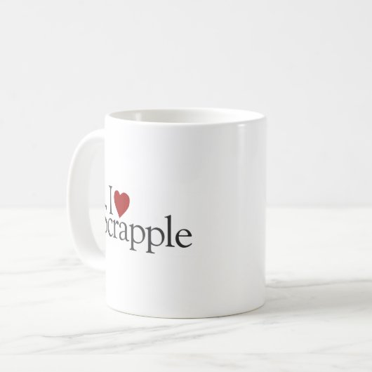 I Liebe Scrapple Kaffeetasse (Vorderseite Links)