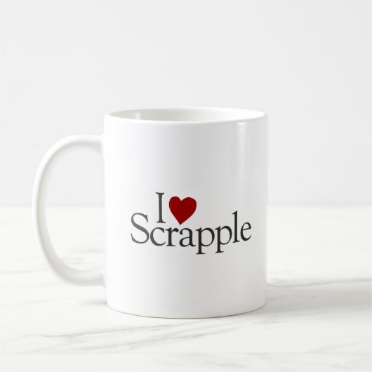 I Liebe Scrapple Kaffeetasse (Links)