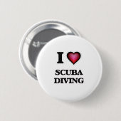 I Liebe Scuba Diving Button (Vorne & Hinten)