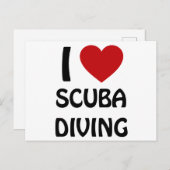 I Liebe Scuba Diving Postkarte (Vorne/Hinten)