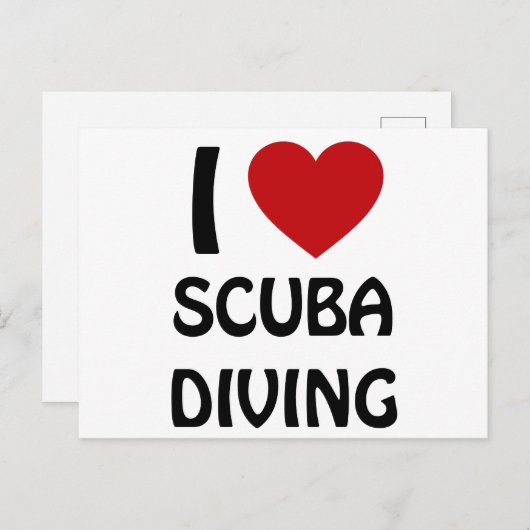 I Liebe Scuba Diving Postkarte (Vorne/Hinten)