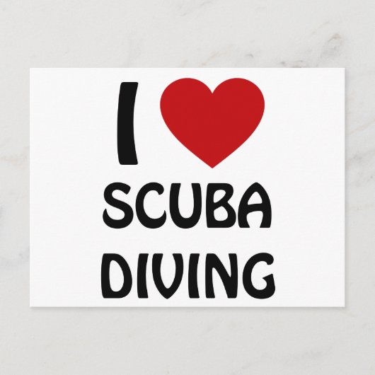 I Liebe Scuba Diving Postkarte (Vorderseite)