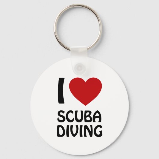 I Liebe Scuba Diving Schlüsselanhänger (Vorderseite)