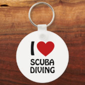 I Liebe Scuba Diving Schlüsselanhänger (Vorderseite)