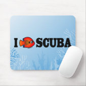 I Liebe Scuba Mousepad (Mit Mouse)