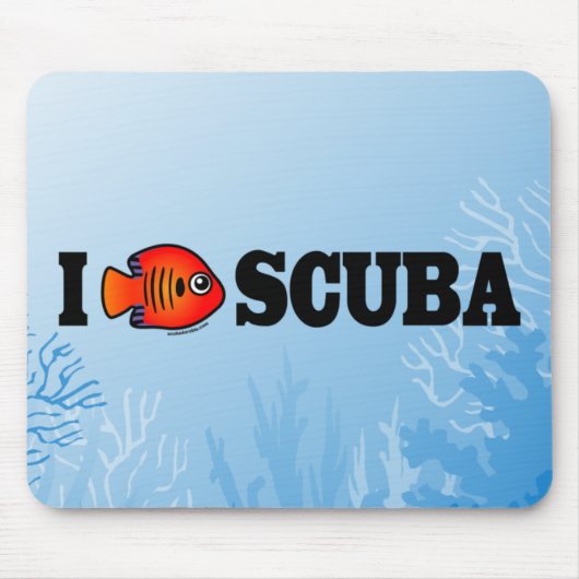I Liebe Scuba Mousepad (Vorne)