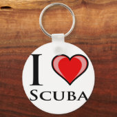 I Liebe Scuba Schlüsselanhänger (Vorderseite)
