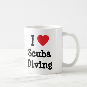 I Liebe Scuba Tauchherz maßgeschneidert personali Kaffeetasse