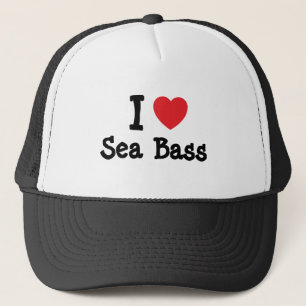I Liebe Sea Bass T - Shirt Truckerkappe