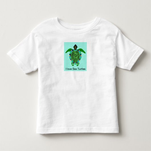 I Liebe Sea TURTLES - Tierfreund - wild Kleinkind T-shirt (Vorderseite)