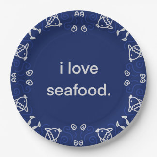 I Liebe Seafood Napkin Pappteller