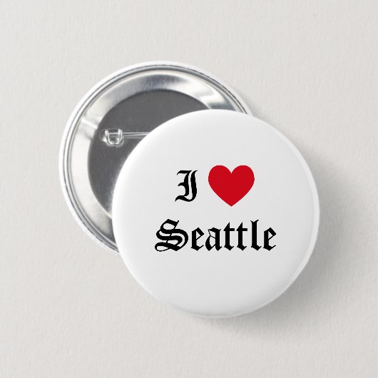 I Liebe Seattle Button (Vorne & Hinten)