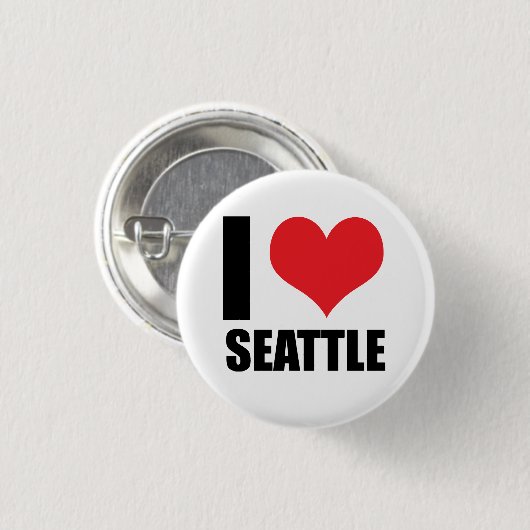 I Liebe Seattle Button (Vorne & Hinten)