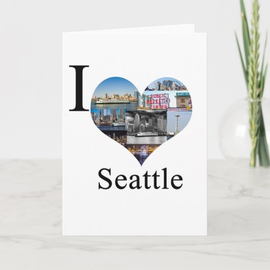 I Liebe Seattle Feiertagskarte (Vorderseite)