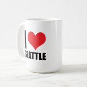 I Liebe Seattle Kaffeetasse (Vorderseite Links)