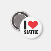 I Liebe Seattle Magnet (Vorderseite/Rückseite)