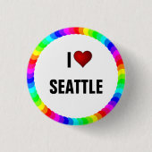 I Liebe Seattle Pinback-Taste Button (Vorderseite)