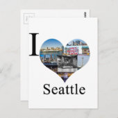 I Liebe Seattle Postkarte (Vorne/Hinten)