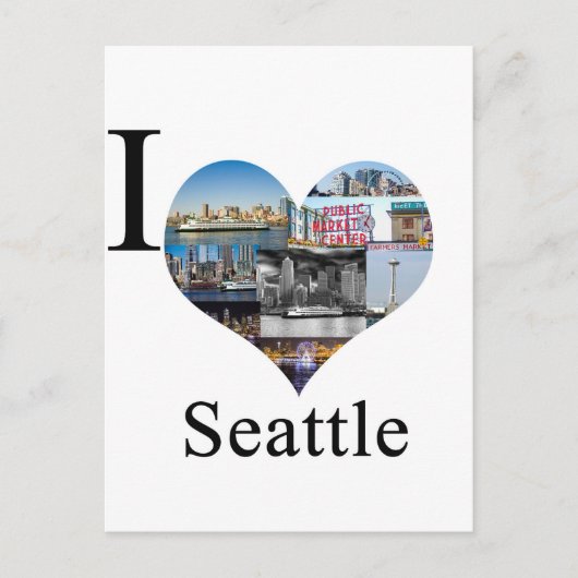 I Liebe Seattle Postkarte (Vorderseite)