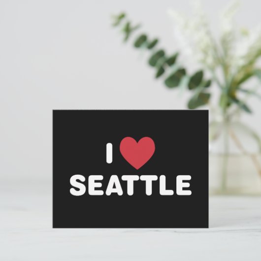 I Liebe Seattle Postkarte (Stehend Vorderseite)