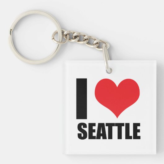 I Liebe Seattle Schlüsselanhänger (Vorderseite)
